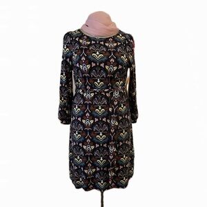 Boden Multi Color Long Sleeve Jersey Dress NWOT UK 16/US 12